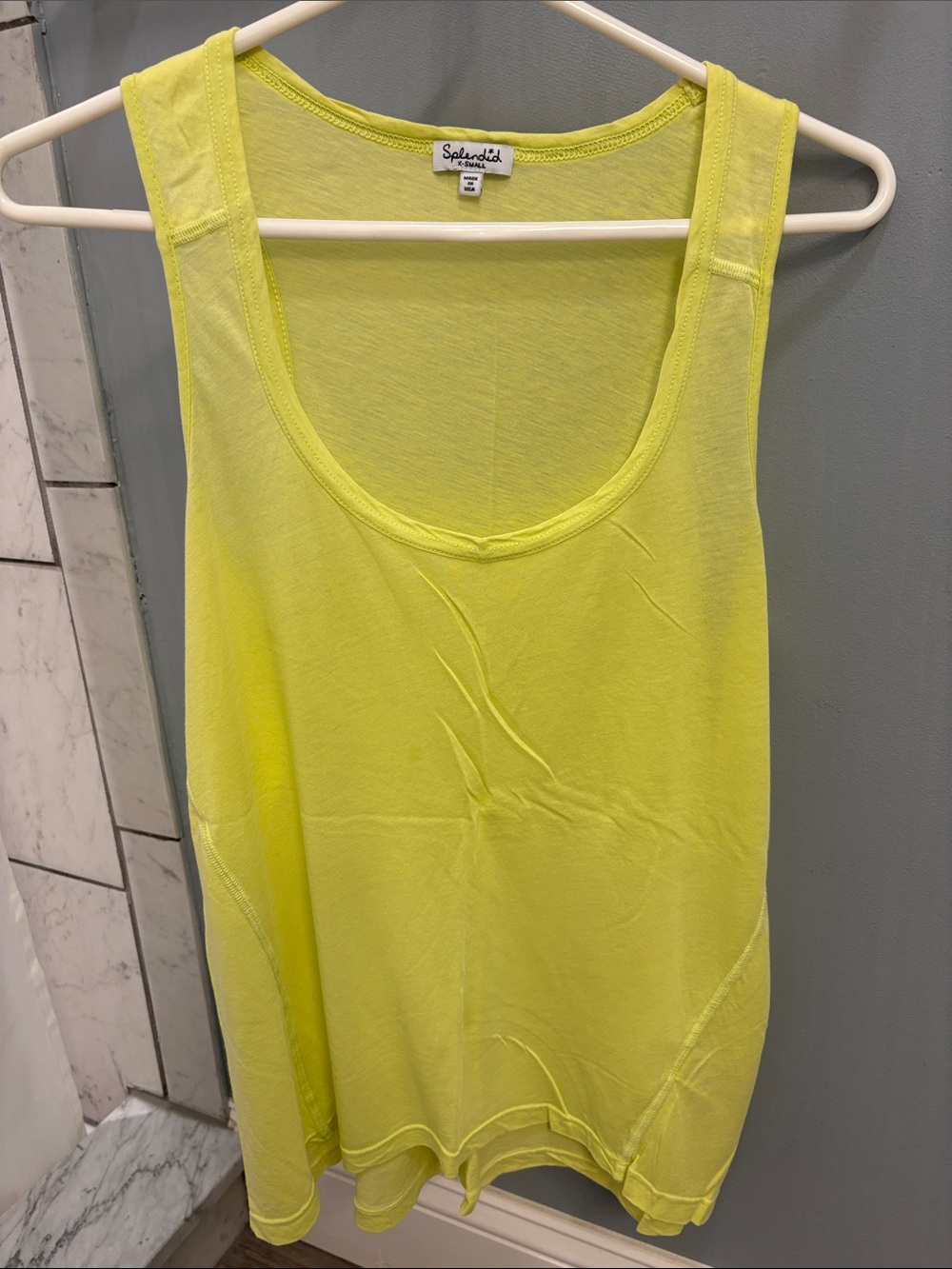 Splendid Neon Yellow Racerback Tank